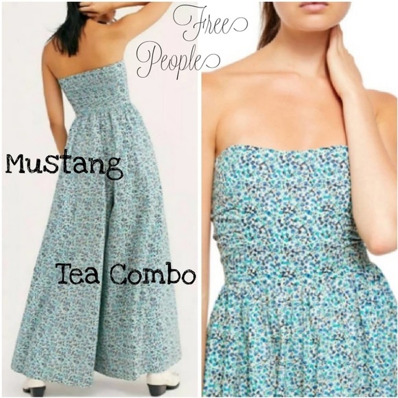 Free People Pants - NWT FP Mustang Strapless Tea Combo Jumpsuit